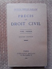 PRECIS DE DROIT CIVIL - PETITS PRECIS DALLOZ 1936