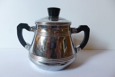 art déco sucrier chromé & bakélite - estampillé ABD - année 30 vintage