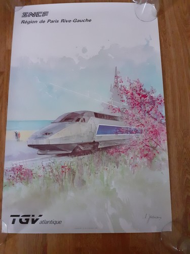Affichette sncf tgv atlantique - tgv,