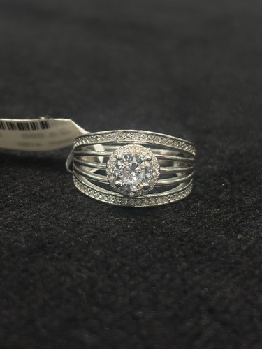 925 argent moissanite halo - 925,