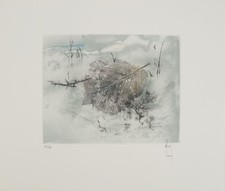 Bernard LOUEDIN : Champs de l'aube, Gravure signée