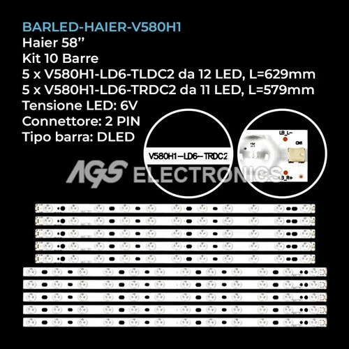 Kit barres led - tv, haier
