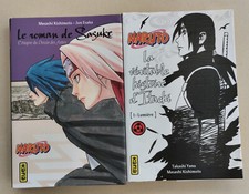Lot de 2 Livres Naruto Le Roman de Sasuke La Véritable Histoire d'Itachi Tome 1