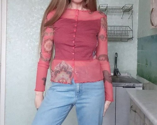 Lulu paris red mesh top - lulu,
