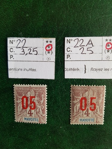 Mayotte 22a neufs - 22, et