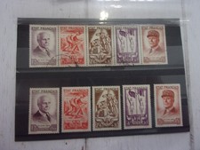 timbres neufs **/OB de 1943 série 576/580 cote 200€