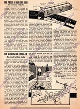 ARROSEUR ROTATIF JARDIN PRESSE RAIL MODELE REDUIT / SCHEMA PLAN DECOUPE 1950 DIY