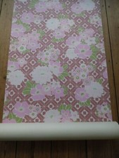 3 rouleaux de papier peint des années 70 tons roses Neufs