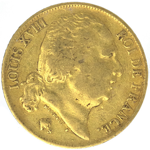 Louis xviii francs 1819 - louis, xviii-20