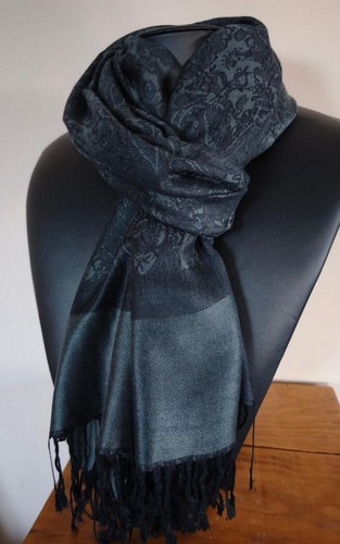 Echarpe pashmina laine - &, soie