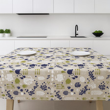 Service de table MAXI 24 places Cuisine bleu 140x450 avec serviettes