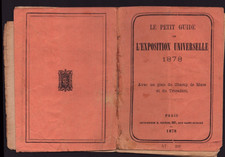 PARIS I° IMPRIMERIE "BRIERE" EXPOSITION UNIVERSELLE en 1878 Livret guide + Plan