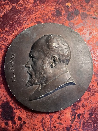 Médaillon plâtre profil - médaillon, en