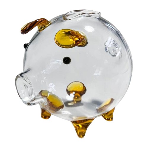Tirelire cochon verre - cochon, en