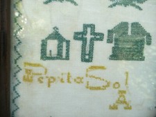 abcdaire ancien encadré "PEPITA SOL"