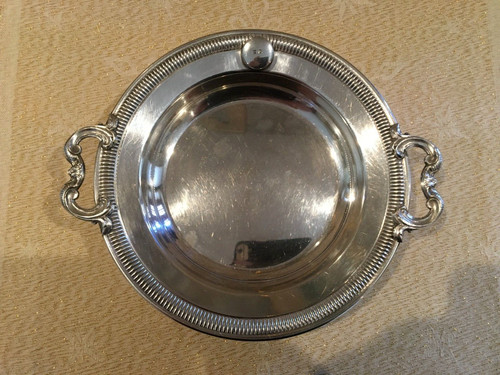 Antique silver metal porridge - antique,