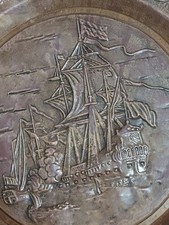 Assiette décorative cuivre