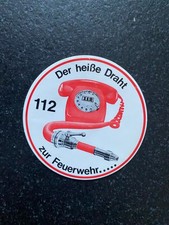 Ancien Stickers autocollant Publicitaire pompiers Suisse ou Allemand