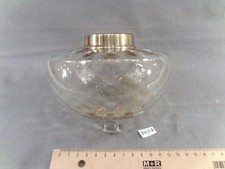 ancien réservoir ou toupie en verre clair de lampe à pétrole Ø 14,1 cm (DH57)