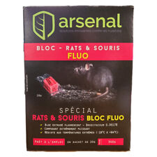 Raticide en Bloc Fluo Brodifacoum 17 ppm boite de 300 g