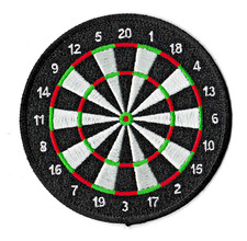 Écusson patche cible fléchettes jeux bar darts thermocollant patch brodé Rond 