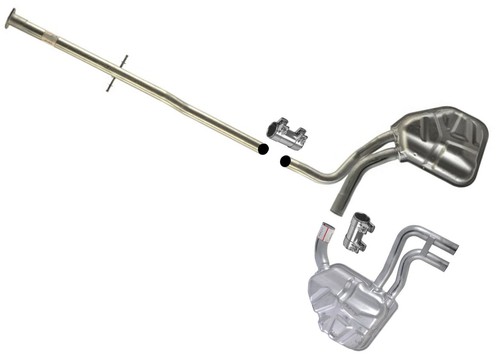Exhaust pipe dual muffler - exhaust,