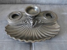 ancien encrier en bois, motif