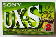 Sony UX - S 60 Minutes Audio Cassette Tape Audio 2 pack