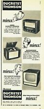 Publicité Advertising 119 1955   Ducretet-Thomson  radio éléctrophone  téléviseu