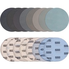 24 Pièces 125mm Papier de Verre Sec à l'eau, Abrasif Rond Grain 600/800/1000/15