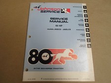 1980 Johnson Service Atelier Réparation Manuel 60 HP J60ECS J60ELCS OEM Bateau X