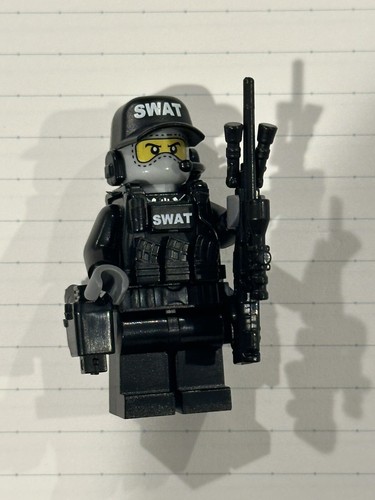 Swat police minifigure made - swat,