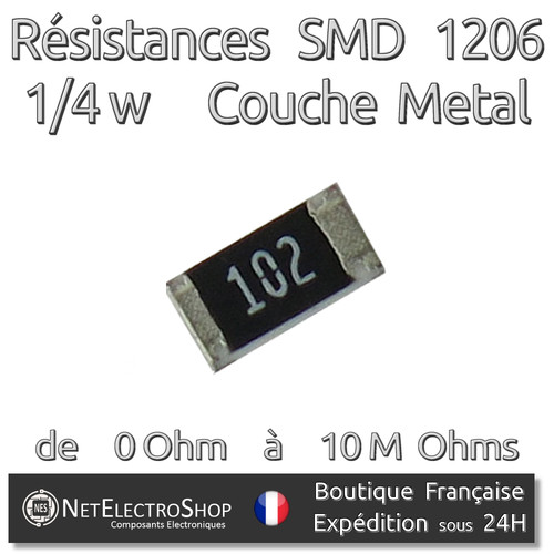 Lot resistances smd - de, 10
