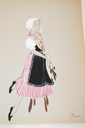 Dessin costume folklore - costume,