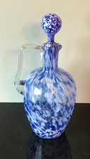 Carafe Verre de Clichy  Legras avec bouchon autour de 1900