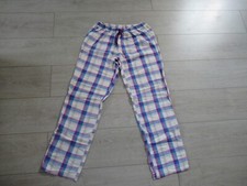 Pantalon de pyjama à carreaux bleu et violet taille S UNDIZ
