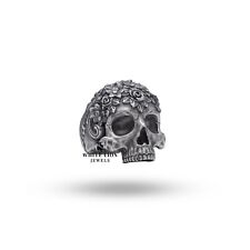 Bague Homme Skull Nature Fleur