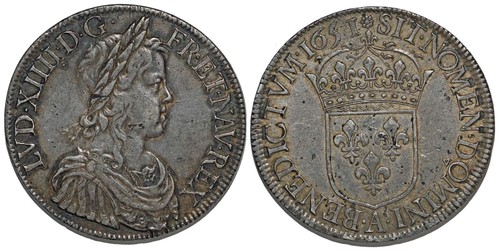 Louis xiv ecu meche - xiv, a