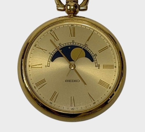 Seiko moon phase quartz pocket - seiko,