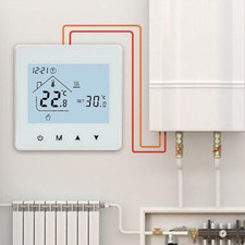 Thermostat de chaudière programmable mural avec écran tactile et fonction mém