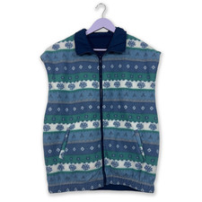 Gilet Vintage Double Face Bleu