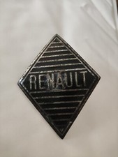 Rare Ancien insigne logo En Métal Émaillé  Losange RENAULT - vintage 