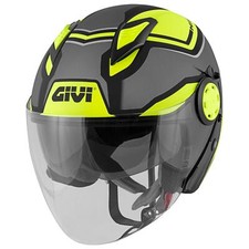 Casque Jet GIVI 12.3 Stratos Ombre Titane Noir Jaune Taille S