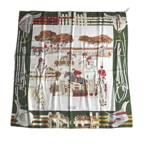 Foulard vintage soie gucci - en,