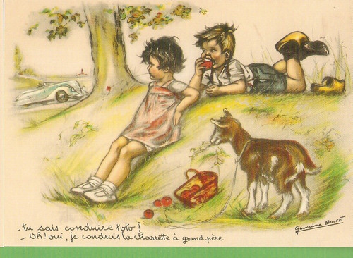 Germaine bouret carte - germaine, postale