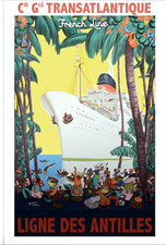 Affiche poster ligne antilles - affiche,