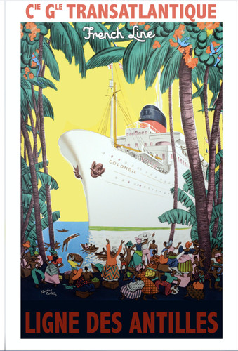 Affiche poster ligne antilles - affiche,