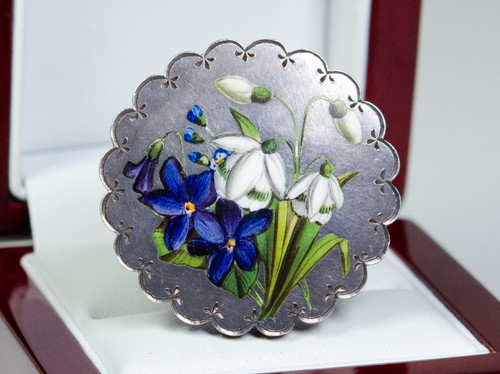 Argent broche médaille art - argent,