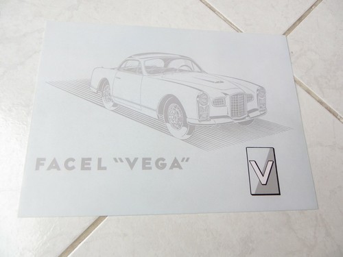 Facel vega 1954 - vega, catalogue