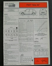 Fiche technique automobile FIAT UNO 45